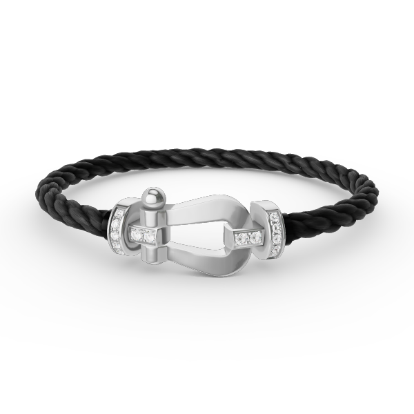 Mystic FORCE LARGE HORSESHOE HALF DIAMOND BRACELET SILVER