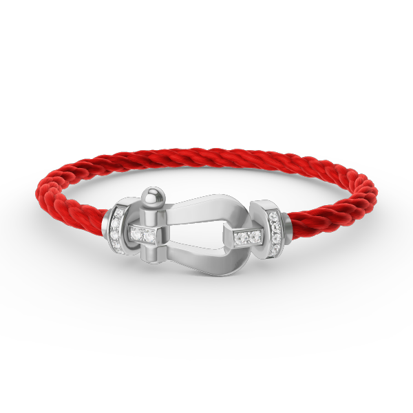 Mystic FORCE LARGE HORSESHOE HALF DIAMOND BRACELET SILVER