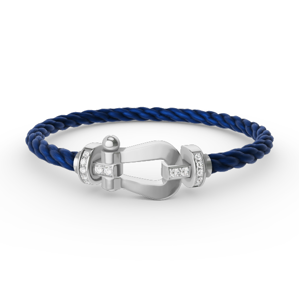 Mystic FORCE LARGE HORSESHOE HALF DIAMOND BRACELET SILVER