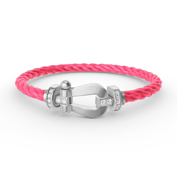 Mystic FORCE LARGE HORSESHOE HALF DIAMOND BRACELET SILVER