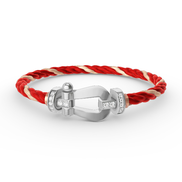 Mystic FORCE LARGE HORSESHOE HALF DIAMOND BRACELET SILVER