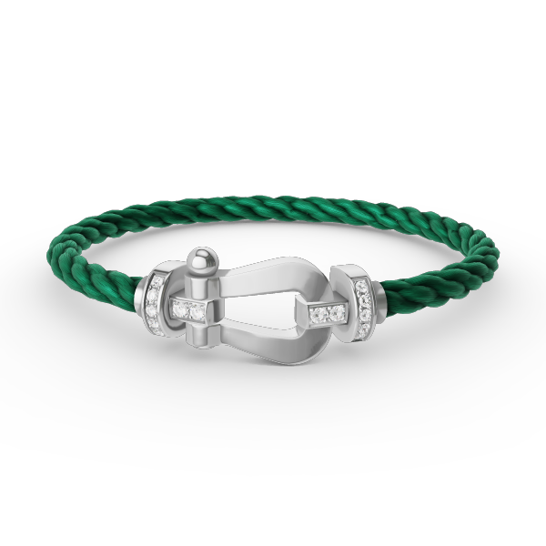 Mystic FORCE LARGE HORSESHOE HALF DIAMOND BRACELET SILVER