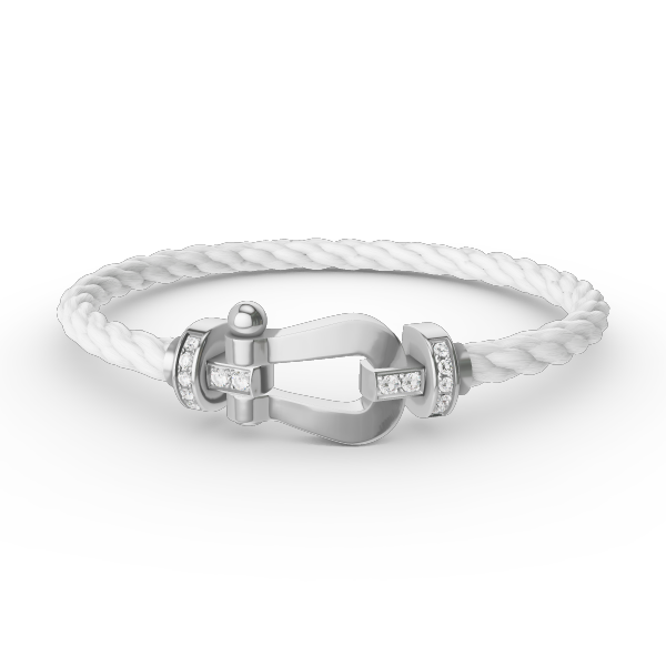 Mystic FORCE LARGE HORSESHOE HALF DIAMOND BRACELET SILVER