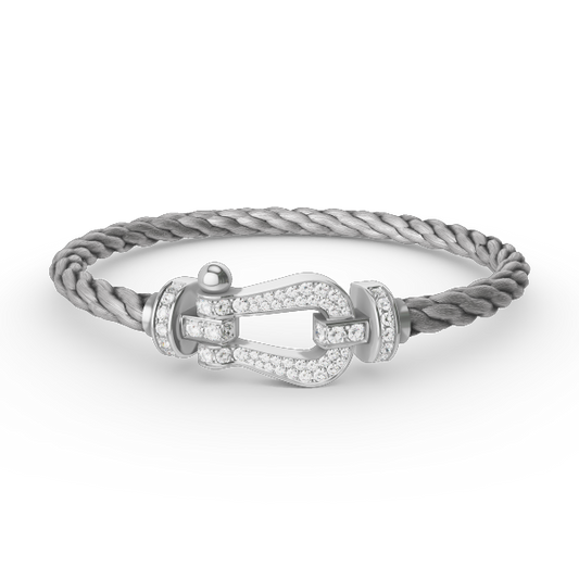 Mystic FORCE LARGE HORSESHOE FULL DIAMOND BRACELET SILVER