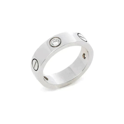 Mystic LOVE RING 5.5MM 3 DIAMONDS SILVER